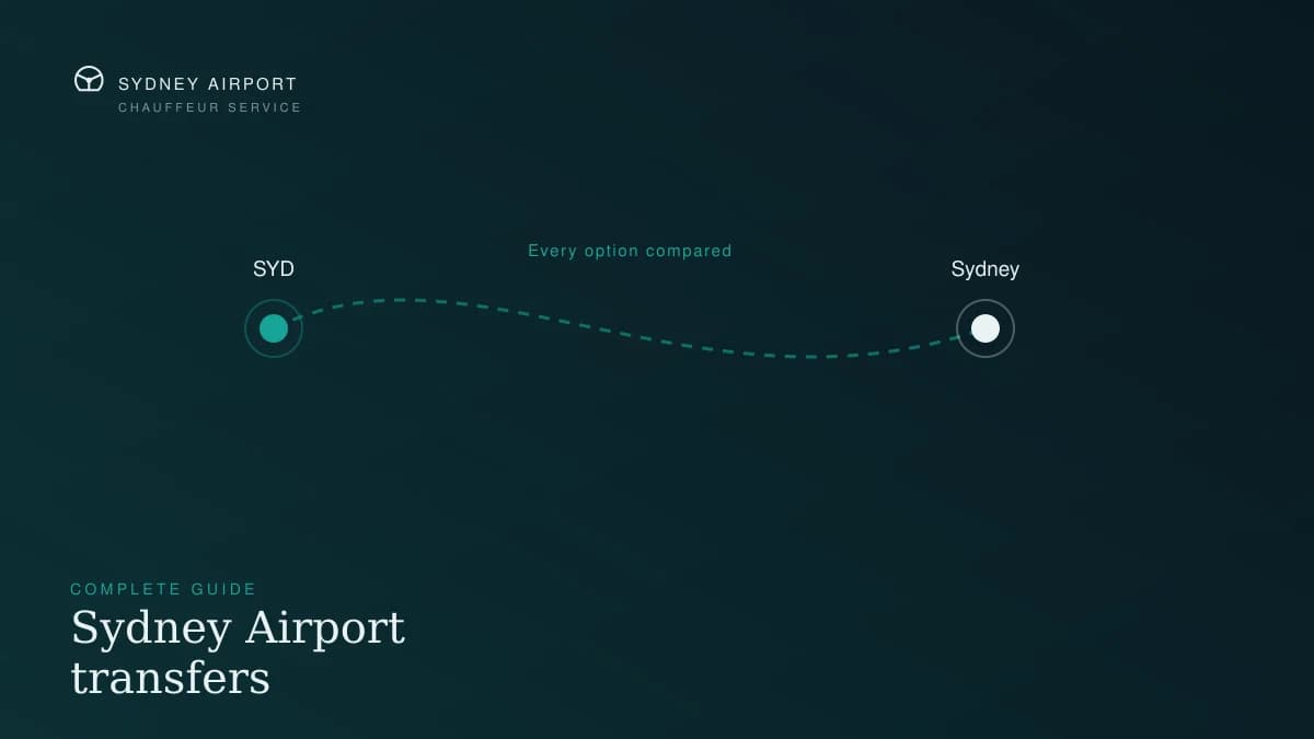 Diagram of transfer routes leaving Sydney Airport towards the city