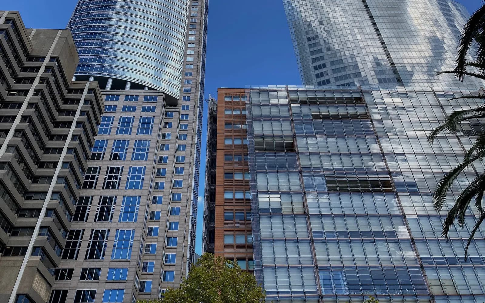 Glass office towers on Macquarie Street in the Sydney CBD, a daily corporate transfer destination