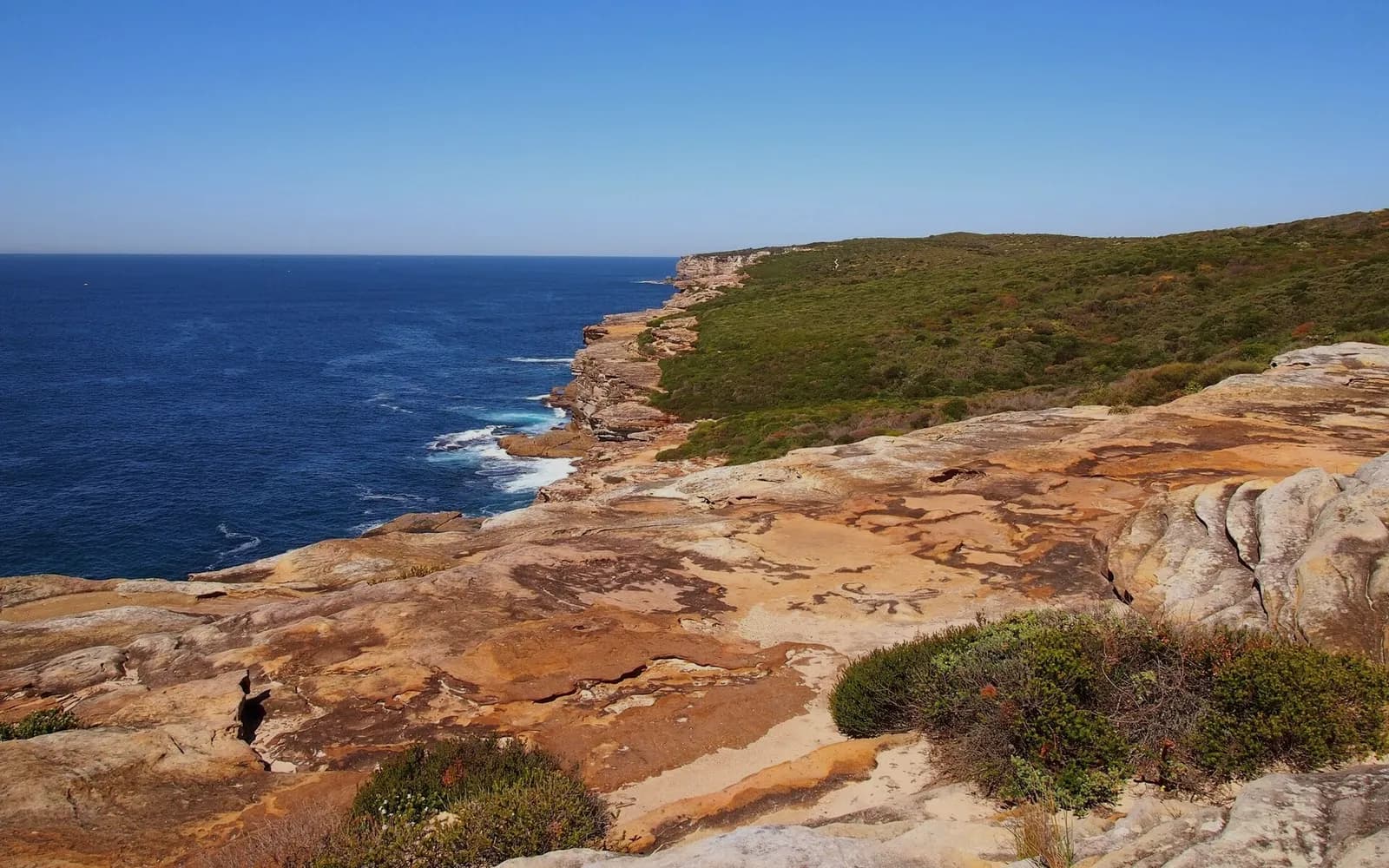 The coast track in the Royal National Park, south of the Sutherland Shire